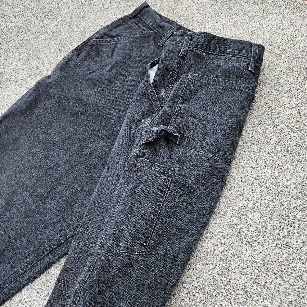 Carhartt Black Duck Canvas Carpenter Pants Original Dungaree Fit B11 BLK 44X34 - Picture 13 of 16